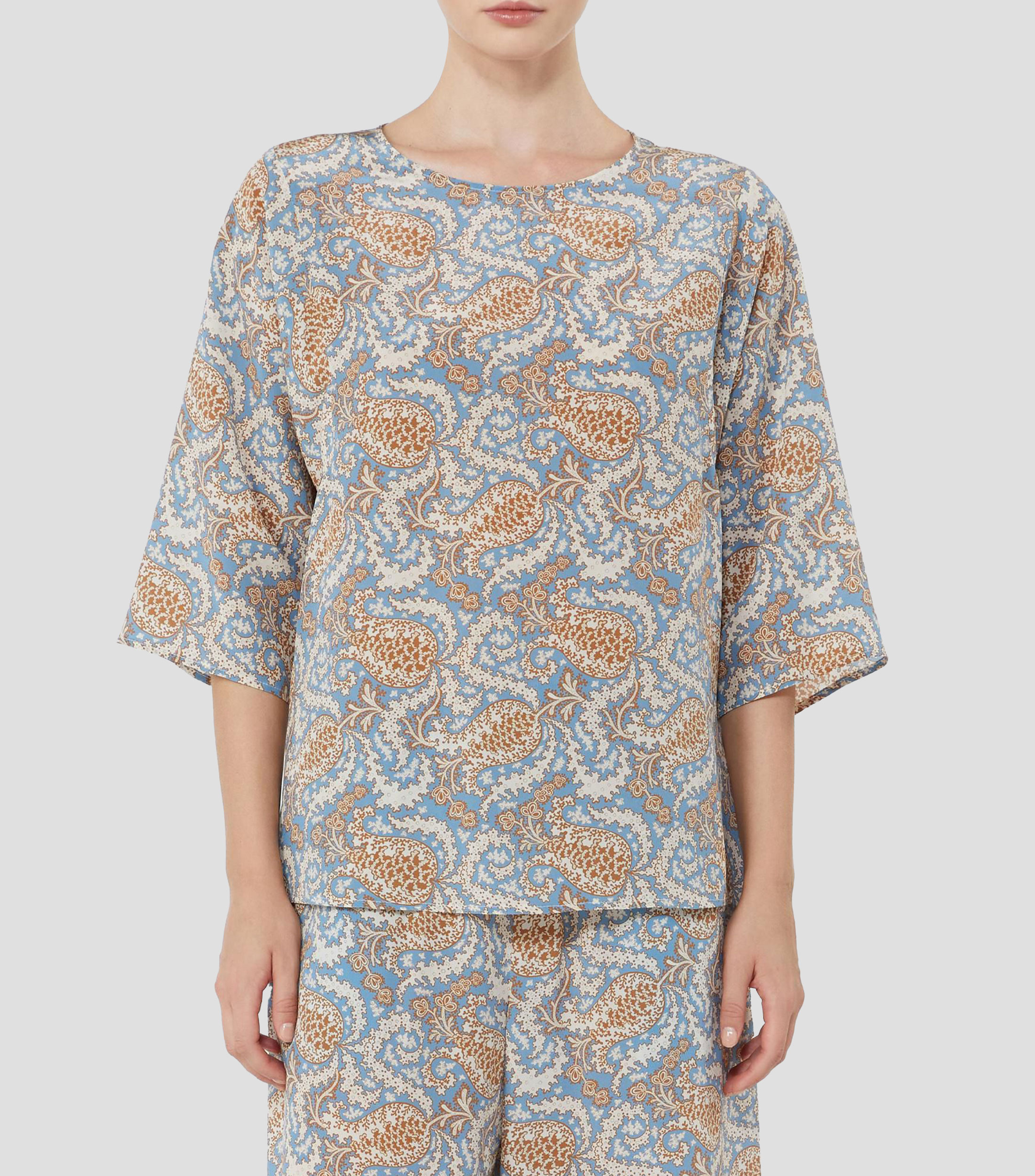 Blusa fantasía manga 3/4 Mujer